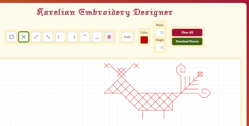 screenshot of embroidery designer